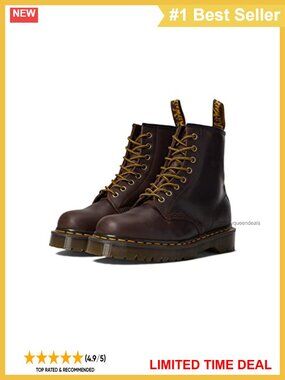 Dr. Martens 1460 Bex Leather Combat Boots Ankle-High Lace-Up